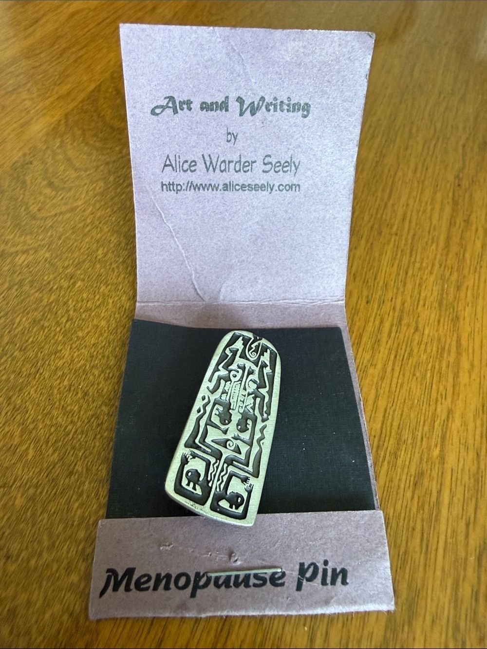 Alice Seely Menopause Pin